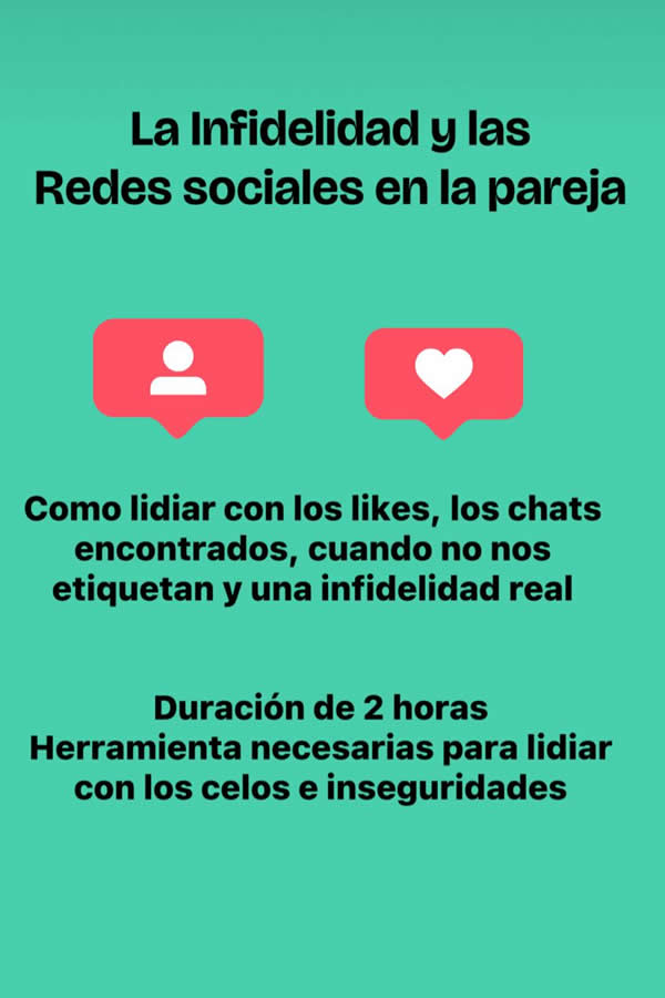 curso la infidelidad y las redes sociales<br />
